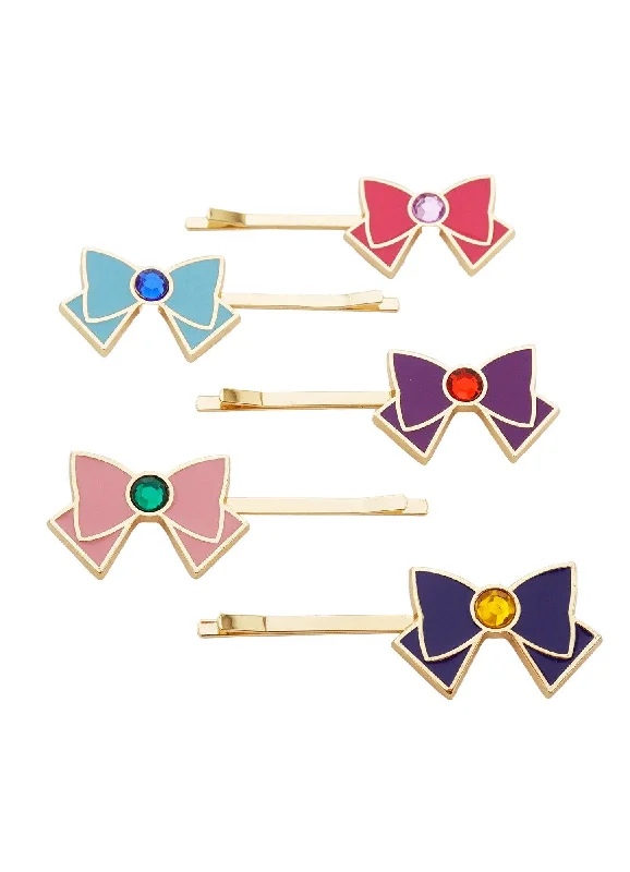 Sailor Moon R - Sailor Ribbon Style Metal Hair Clip Set