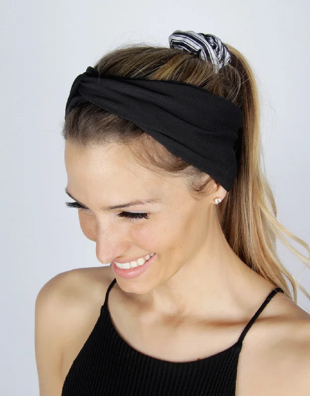 Ebony - Classic Twist Headwrap