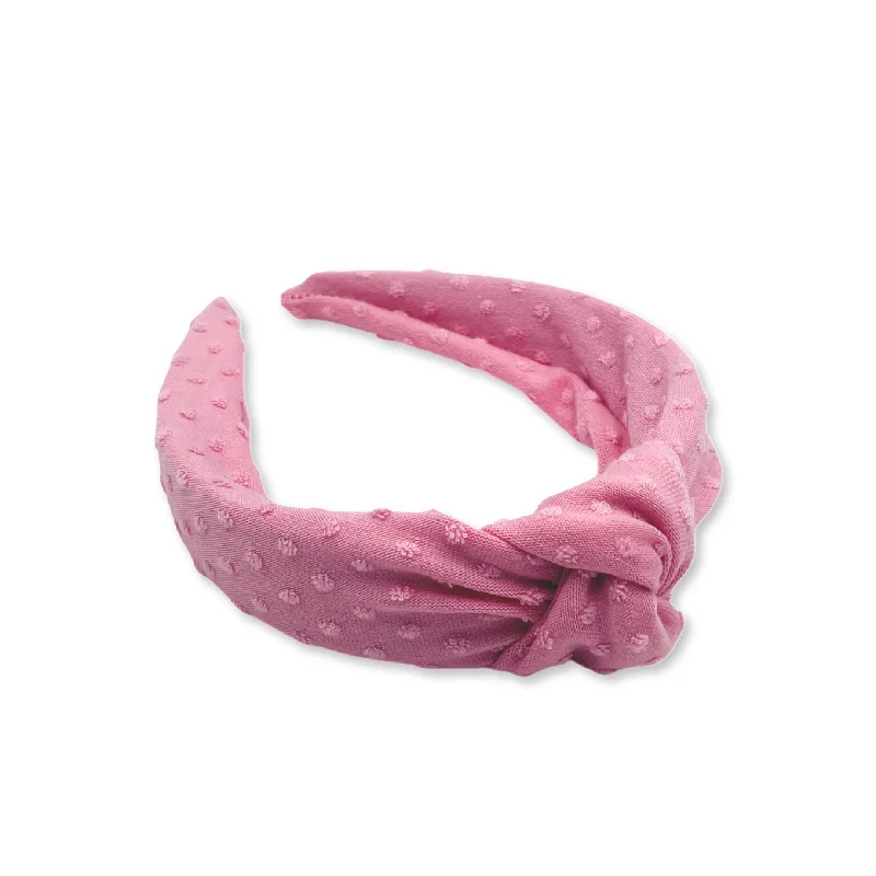 Pink Dotted Hard Headband