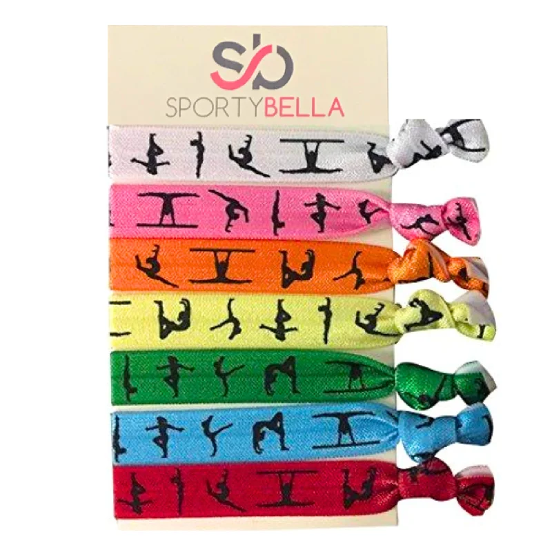 Girls Gymnastics Hair Ties Set-Multi Colored