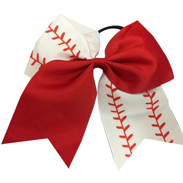 Softball Stitch Hair Bow