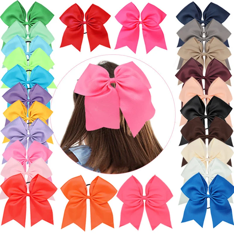 Wholesale Kids Bows 8 Inch Cheerleader Swallowtail Fishtail Hair Scrunchies