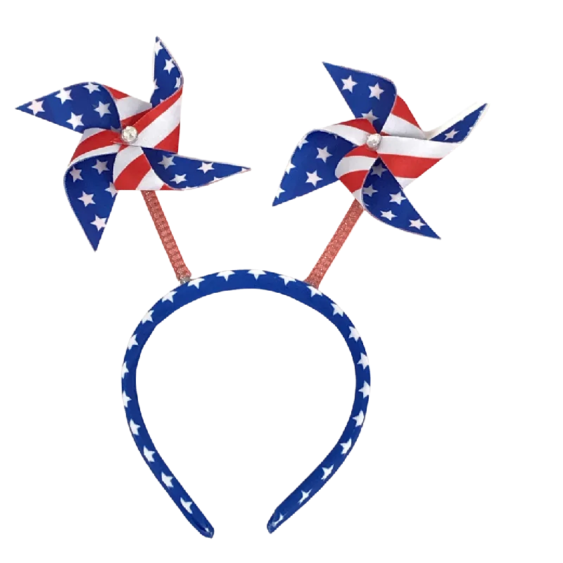 USA Stars and Stripes Pinwheel Head Bopper (Pack of 6)