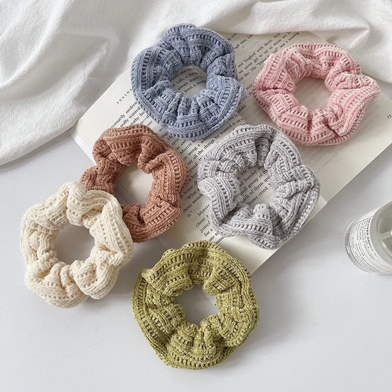 Wholesale Autumn and Winter Woolen Knitted Large Intestine Hair Ties