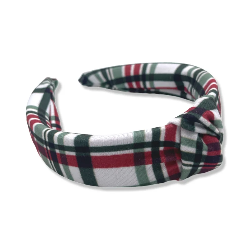 Christmas Plaid Hard Headband