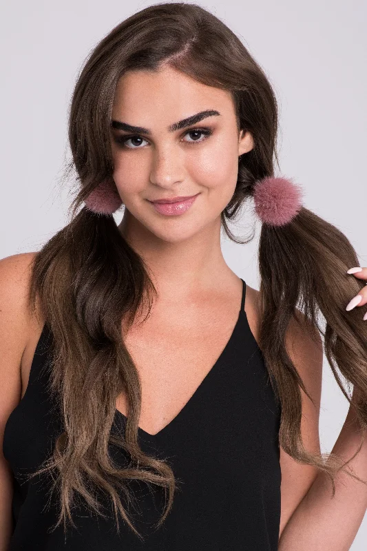 Large Pom Pom Ponytail Holder