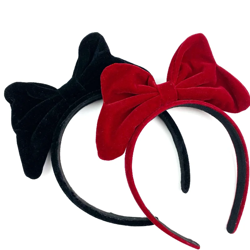 Velvet Headband w/Large Bow