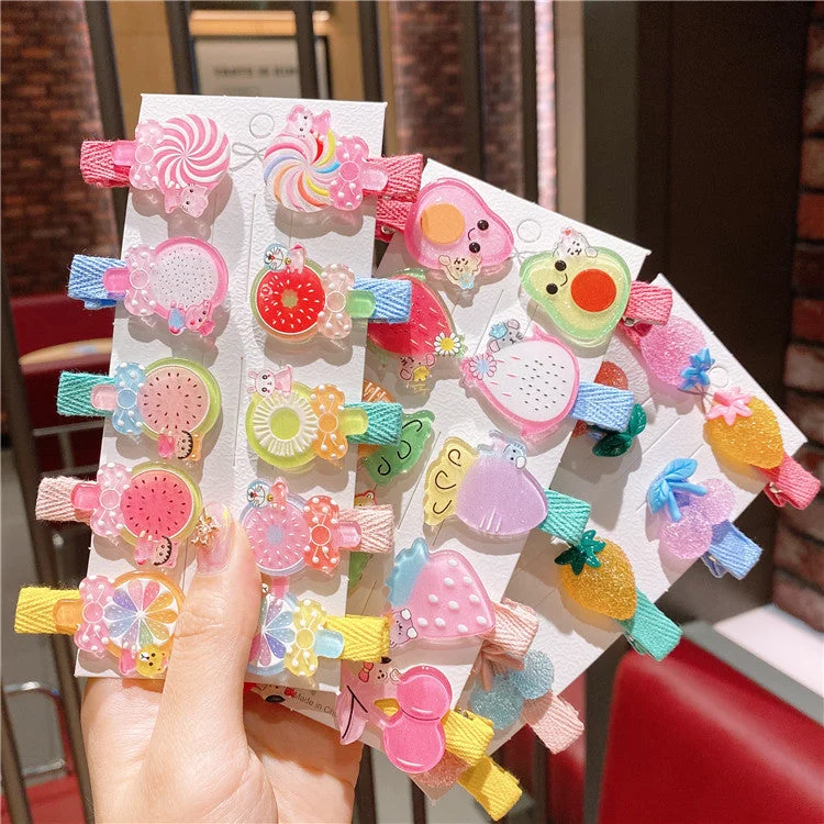 Wholesale Children's Acrylic Hair Clips set