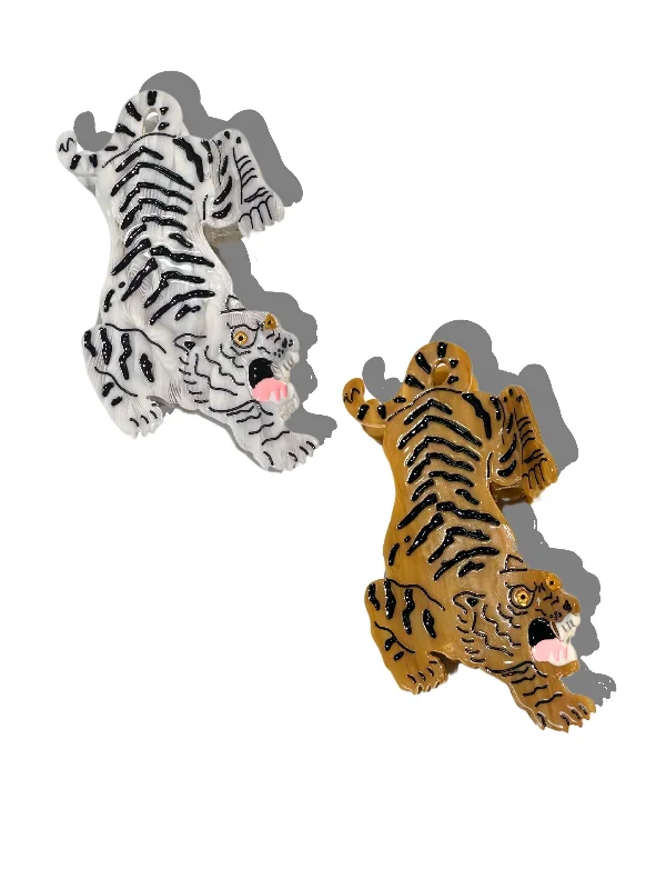 Hand-painted Tiger Animal Claw Hair Clip | Eco-Friendly