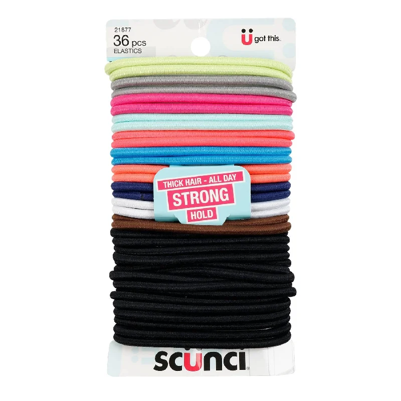 Scunci No Damage Mixed Color Elastics 36pcs