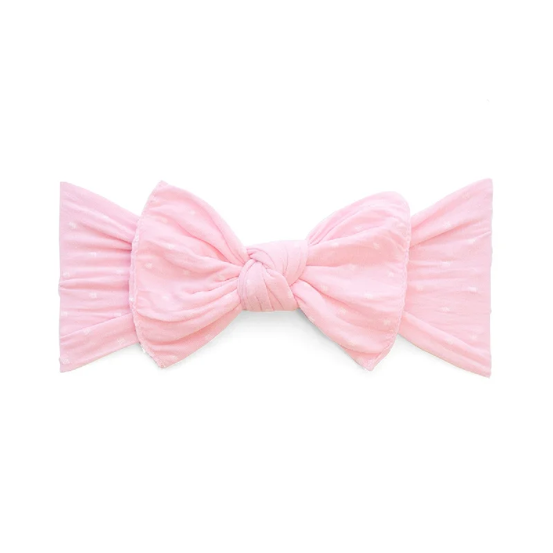 PATTERNED KNOT: pink / white dot