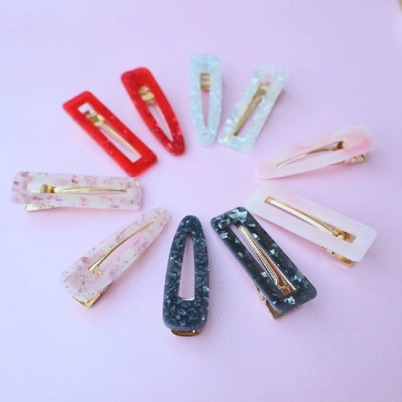 Resin Hair Clip Set Of 2