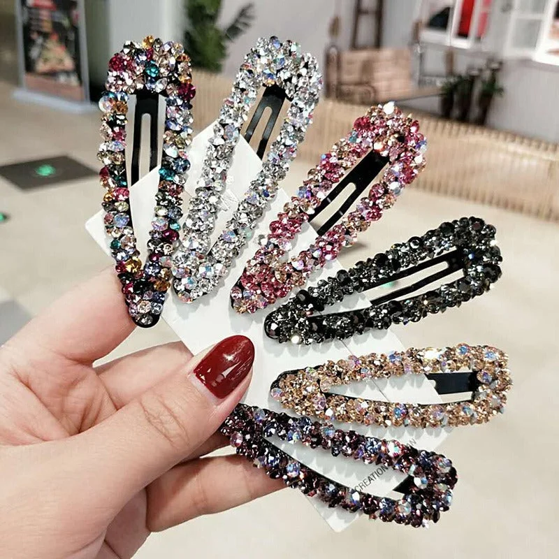 Wholesale Rhinestone Color Diamond Hollow Hairpin