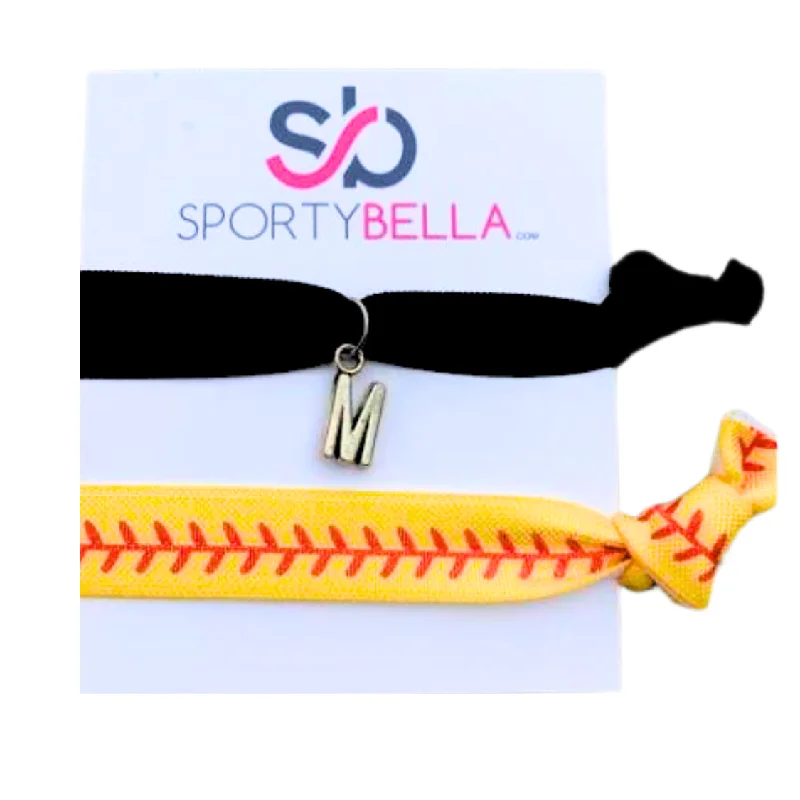 Custom Softball Hair Ties - 2pc