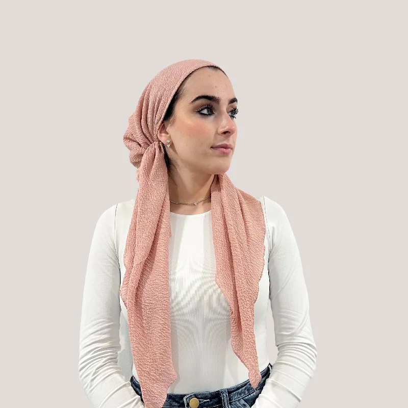 Ballet Pink Crinkle Pre-Tied Scarf