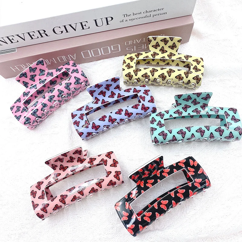 Wholesale Valentine's Day Retro Square Butterfly Hair Clip