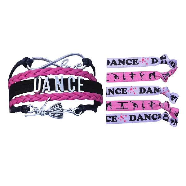 Girls Infinity Dance Gift Set (Bracelet & Hair Ties)