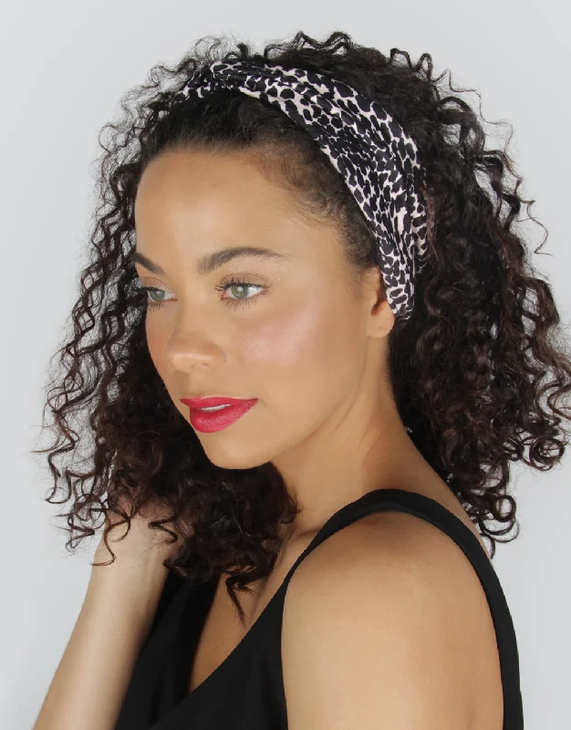 Leopard Noir - Classic Twist Headwrap