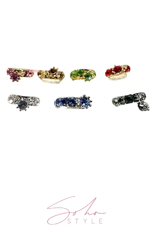 Dreadlocks Hair Braid Crystal Ring Clip