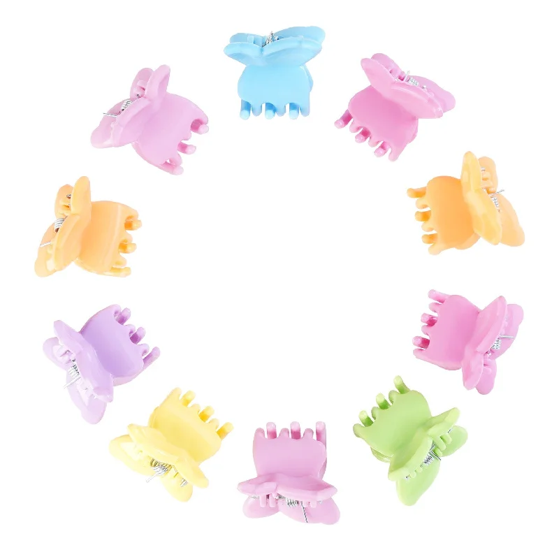 Pastel Collection Butterfly Hair Clip 10pcs