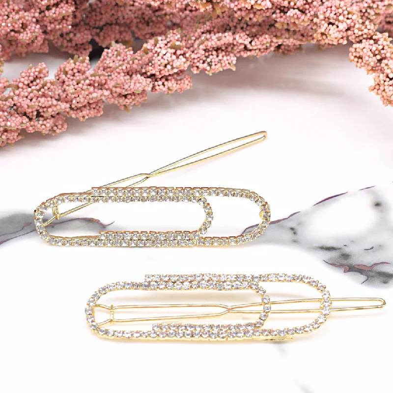 Paper clip hair clip set (comes in gold and silver)