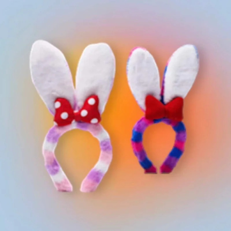 Bunny Ear headbands for Women Girls Plush Rabbit Ear Headbands Easter Costume Bunnys Ear Head Band