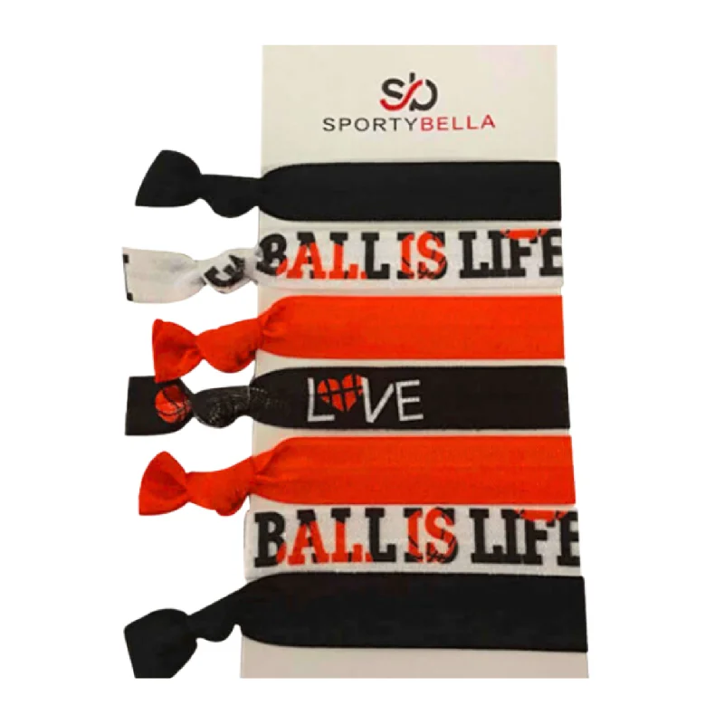 Basketball Hair Ties "Ball Is Life"