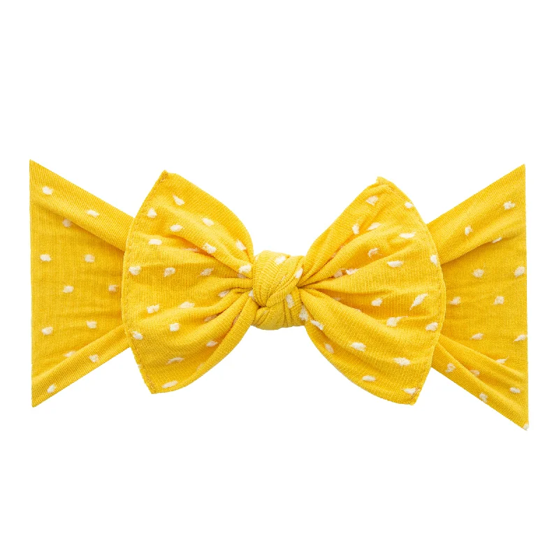 PATTERNED SHABBY KNOT: mustard dot