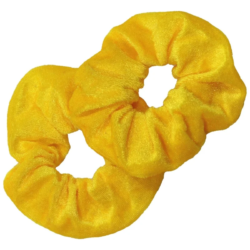 Yellow Velvet Scrunchies 2 Pack