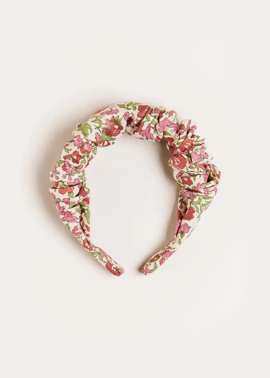 Daphne Floral Hairband in Raspberry