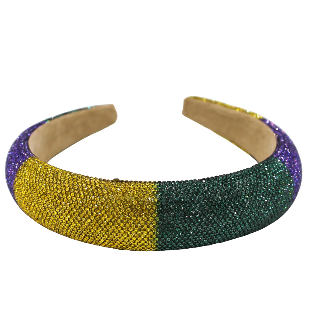 Mardi Gras Crystal Hard Headband (Each)