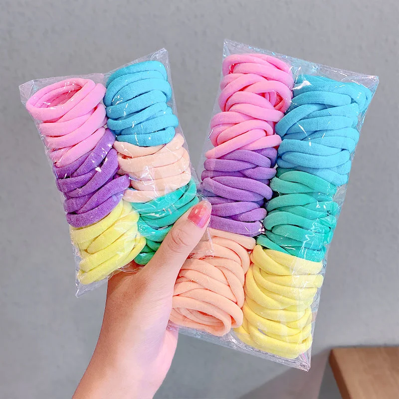 Wholesale Candy Color Fabric Hair Rope Set