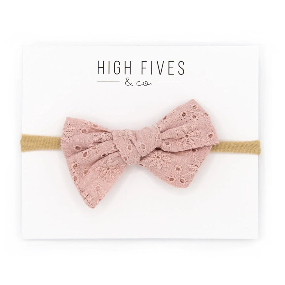 Eyelet Bow Nylon Headband