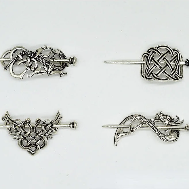 Wholesale Vintage Viking Hairpins Alloy Hair Clips