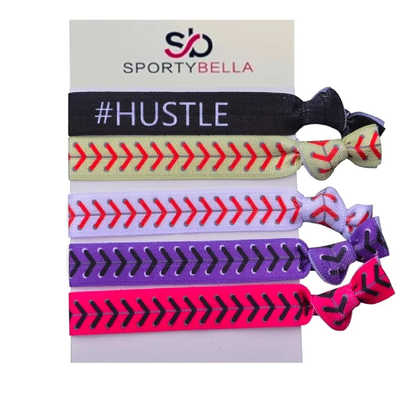 Girls Softball Hair Ties Set- Hustle