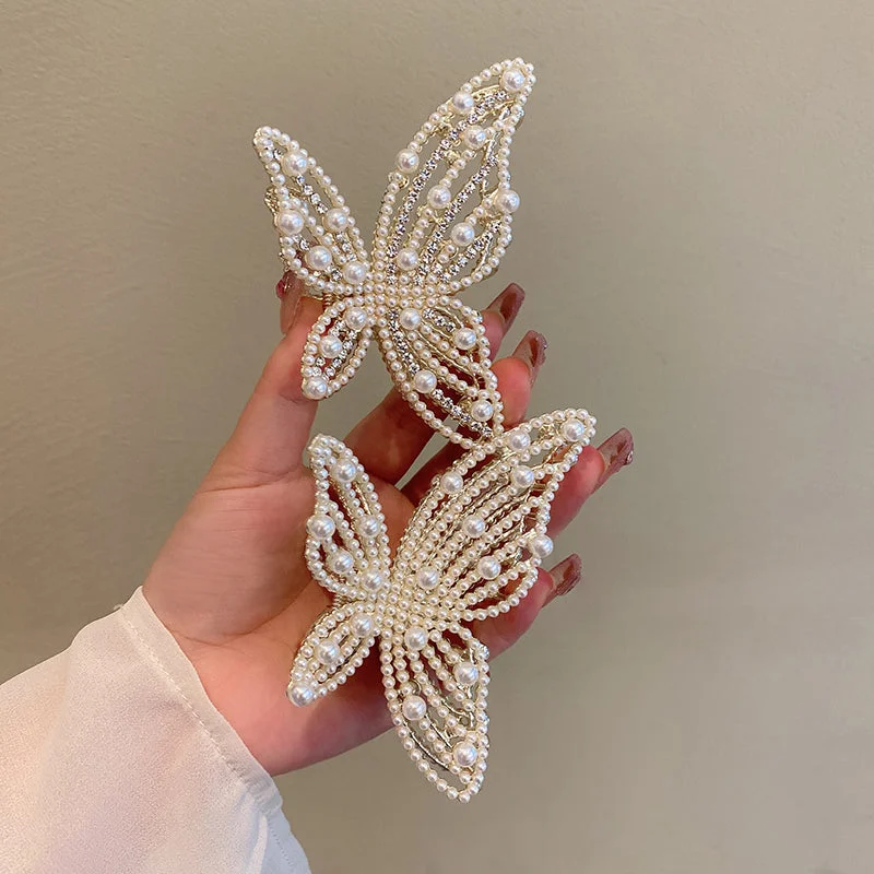 Pearl Butterfly Hair Clip