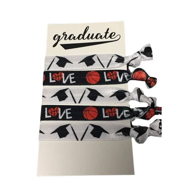 Graduation Basketball Hair Ties