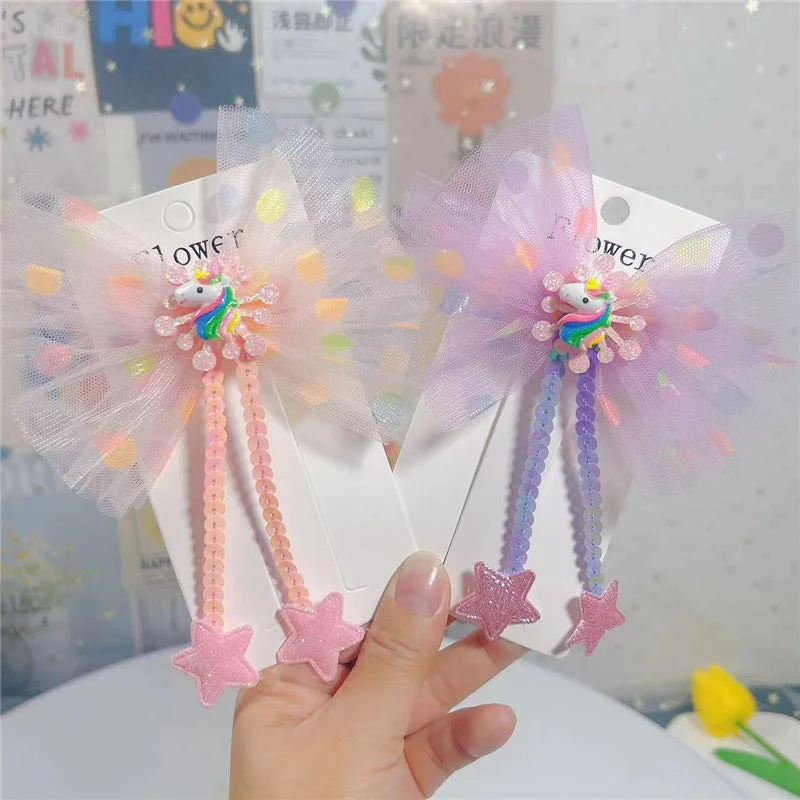 Wholesale Glitter Bow Hair Clips for Kids