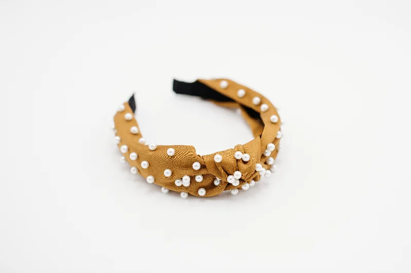 Mustard Pearl Headband