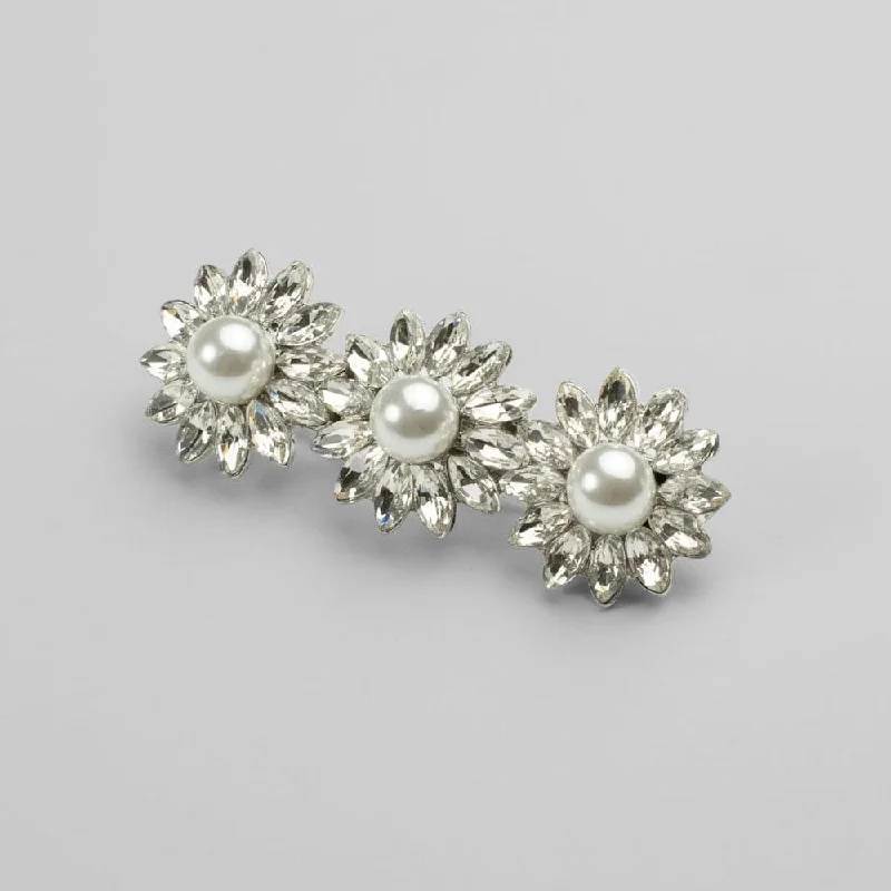 Crystal Daisy Barrette Clip