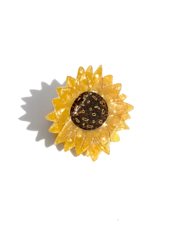 Hand-painted Sunflower Claw Hair Clip | Eco-Friendly