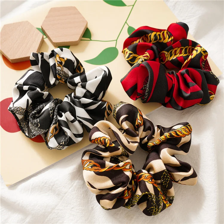 Wholesale Snake Zebra Print Fabric Hair Scrunchies