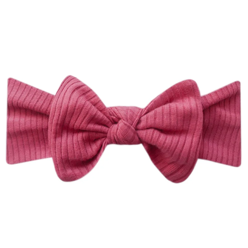 Rib Knit Headband Bow