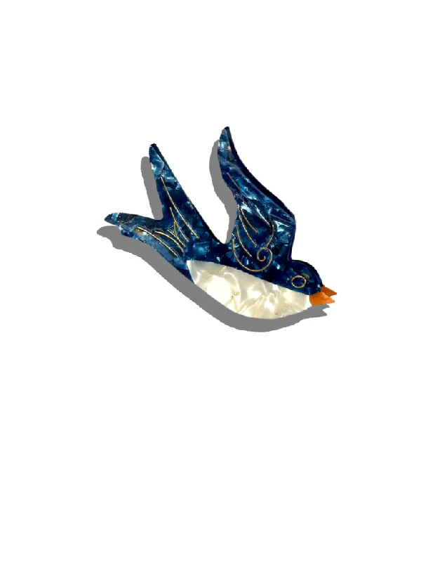 Hand-painted Swallow Bird Claw Hair Clip | Eco-Friendly