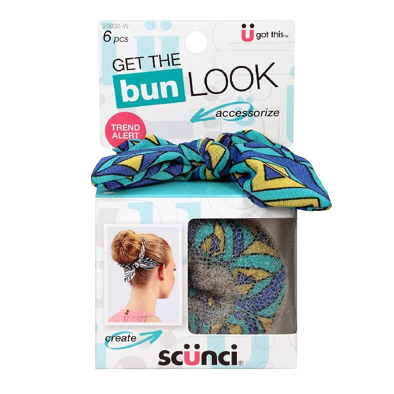 Scunci Get The Bun Look Hair Accessorize Bun Maker Kit 6pcs