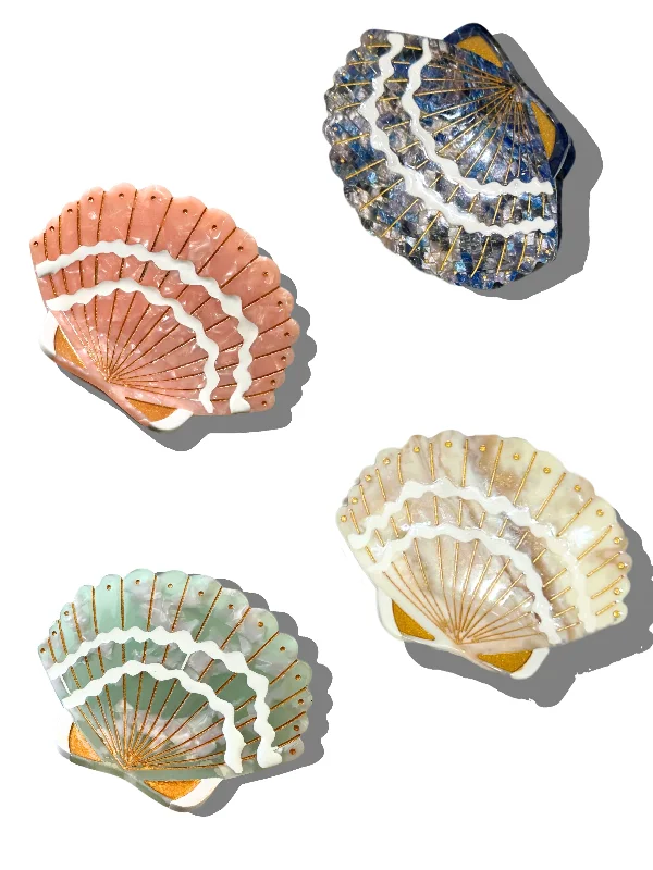 Hand-painted Seashell Claw Hair Clip | Eco-Friendly