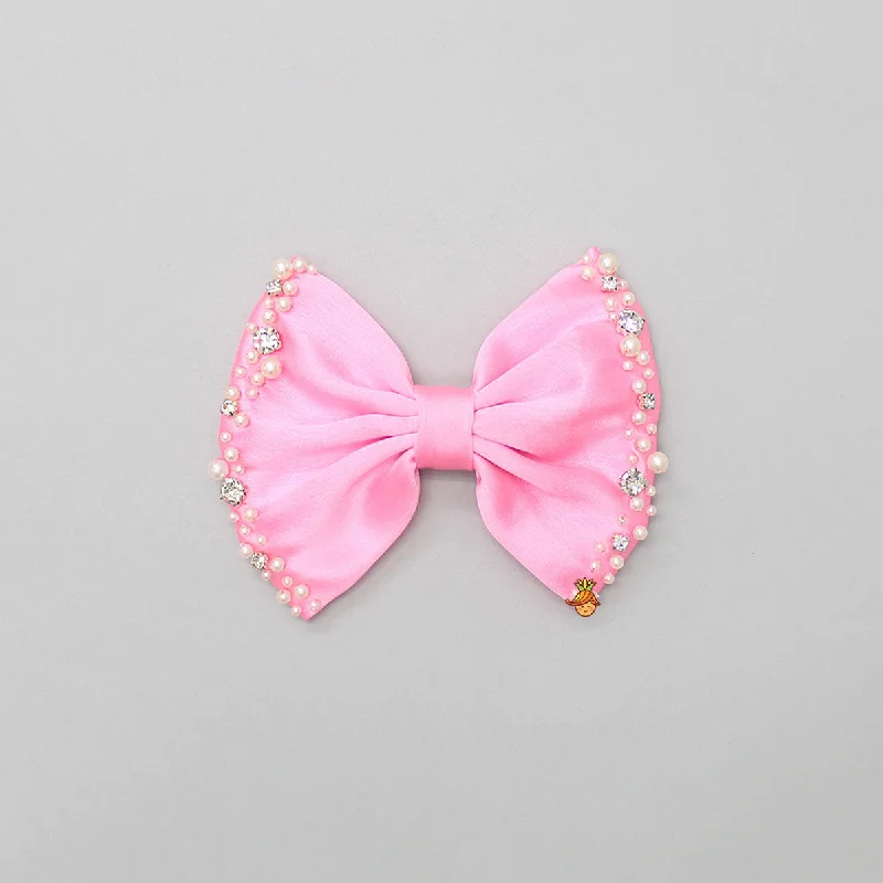 Beautiful Pink Satin Hair Clip