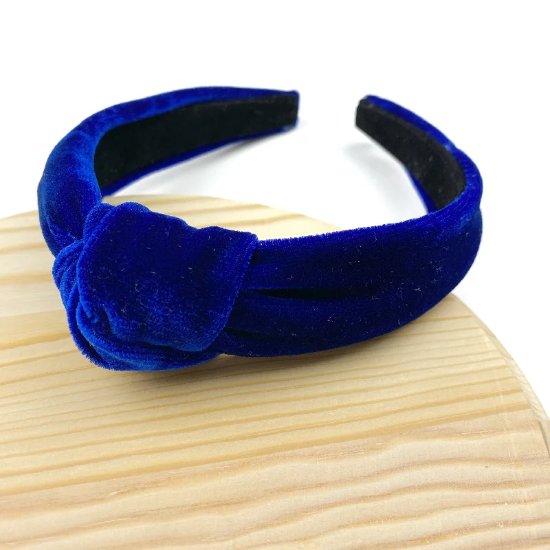 Sapphire Velvet Wholesale Knotted Headband