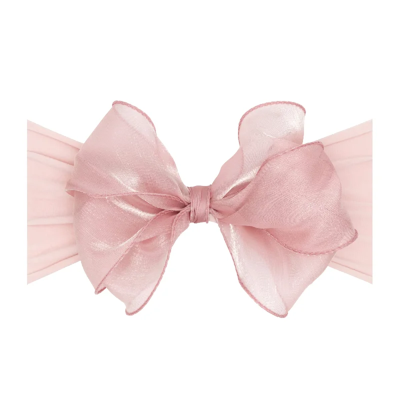 CLASSIC BOW: antique pink chiffon