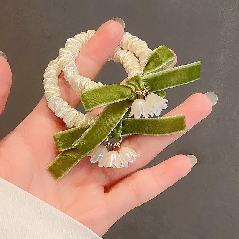 Wholesale Lily of The Valley Elastic Hair Tie